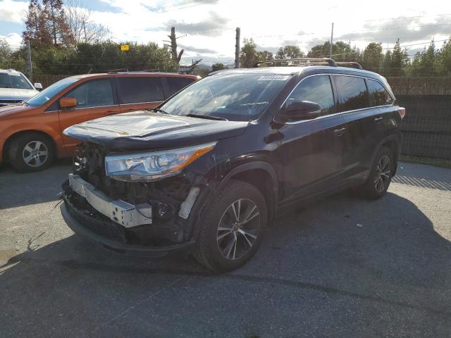 Image 1 of 2016 TOYOTA HIGHLANDER XLE 2016 with VIN 5TDJKRFH0GS243539