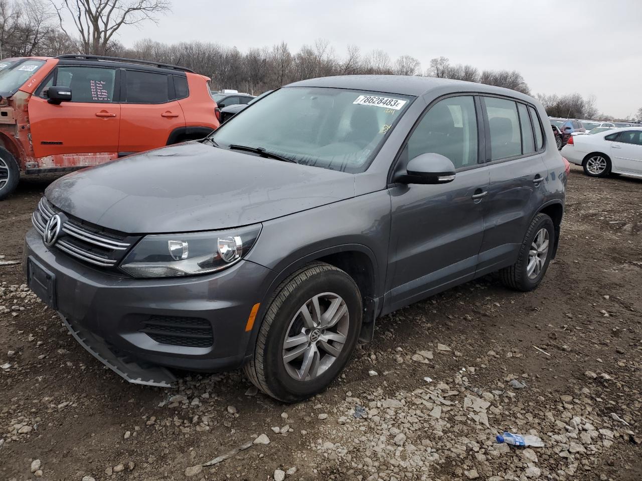 Image 1 of 2014 VOLKSWAGEN TIGUAN S 2014 with VIN WVGBV3AX6EW524714