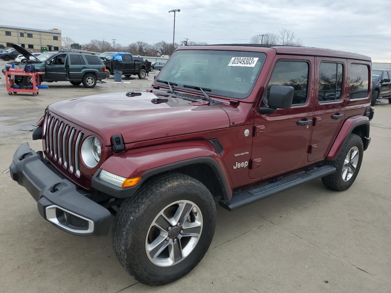 Изображение 1 2021 JEEP WRANGLER UNLIMITED SAHARA 2021 с VIN 1C4HJXEG7MW710546