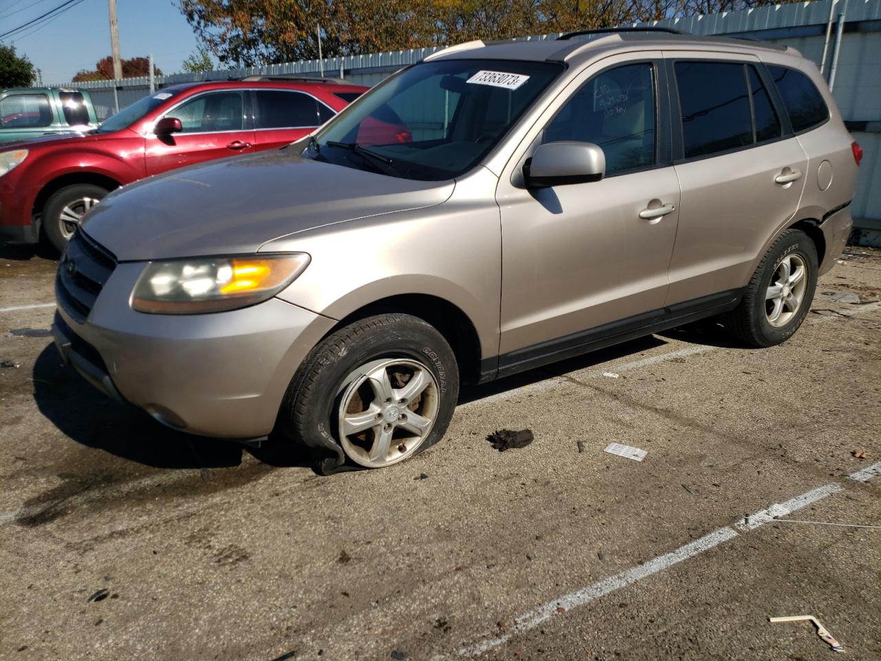Image 1 of 2007 HYUNDAI SANTA FE GLS 2007 with VIN 5NMSG13D37H067307