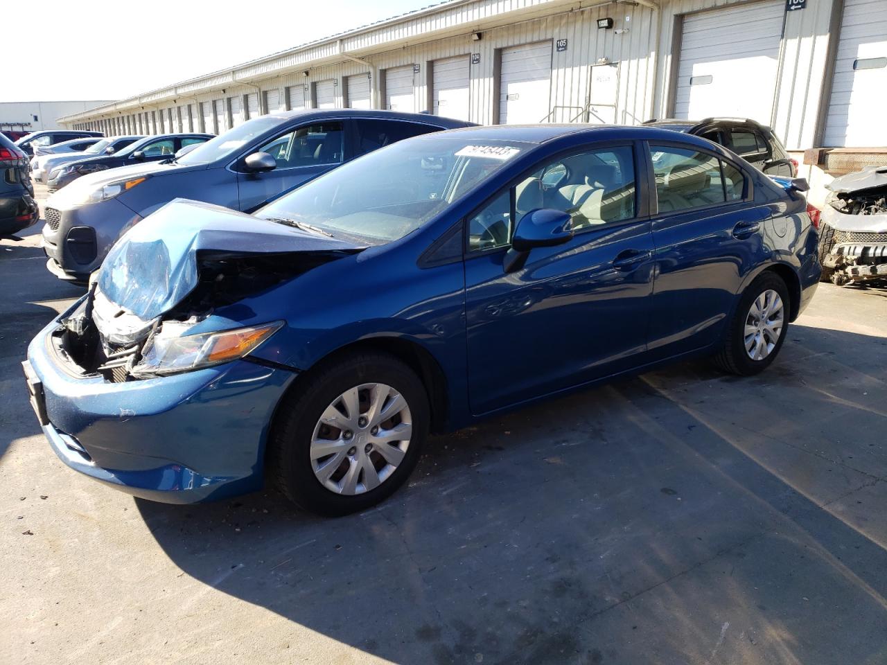 Image 1 of 2012 HONDA CIVIC LX 2012 with VIN 19XFB2F57CE053339