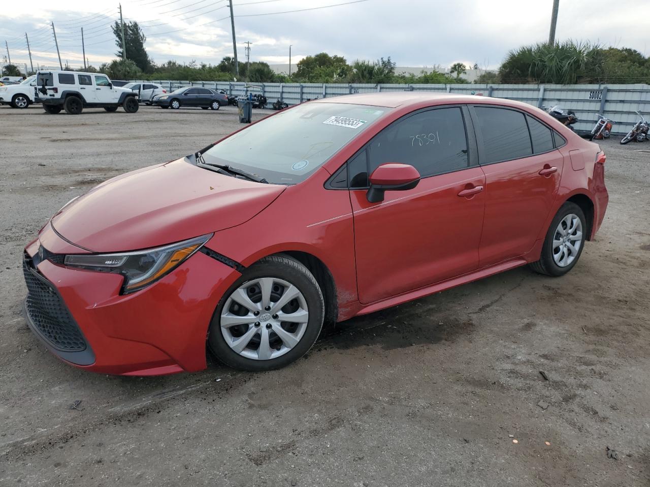 Image 1 of 2020 TOYOTA COROLLA LE 2020 with VIN 5YFEPRAEXLP066078