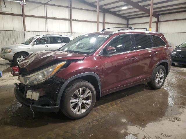 Image 1 of 2015 TOYOTA HIGHLANDER XLE 2015 with VIN 5TDJKRFH8FS077026