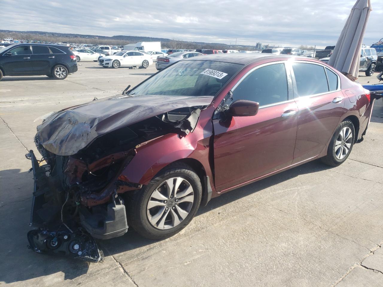 Image 1 of 2014 HONDA ACCORD LX 2014 with VIN 1HGCR2F36EA087938