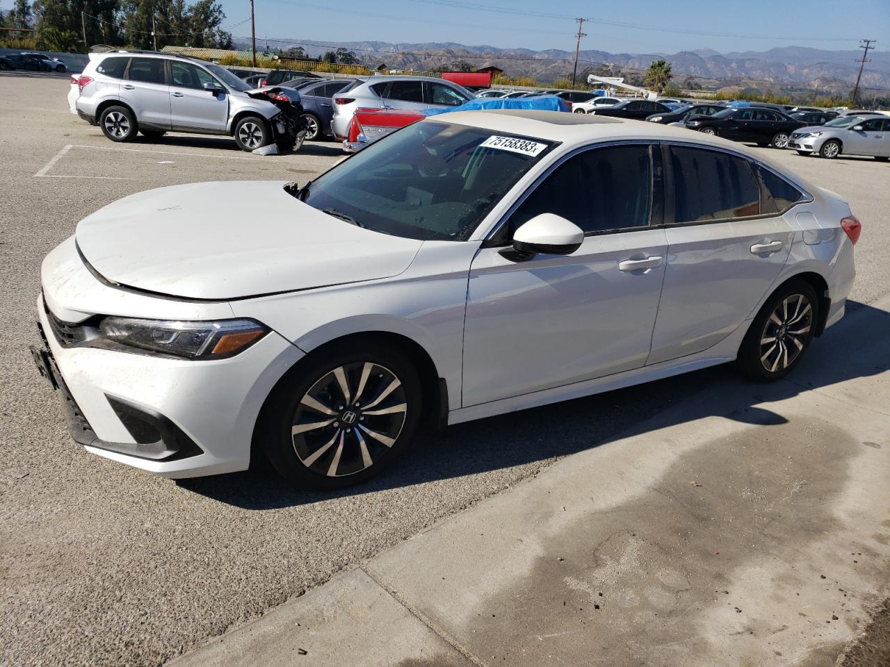 Image 1 of 2022 HONDA CIVIC EX 2022 with VIN 2HGFE1F7XNH320405