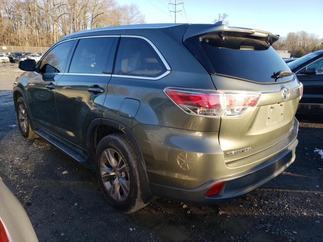 Image 2 of 2015 TOYOTA HIGHLANDER XLE 2015 with VIN 5TDJKRFH2FS131811