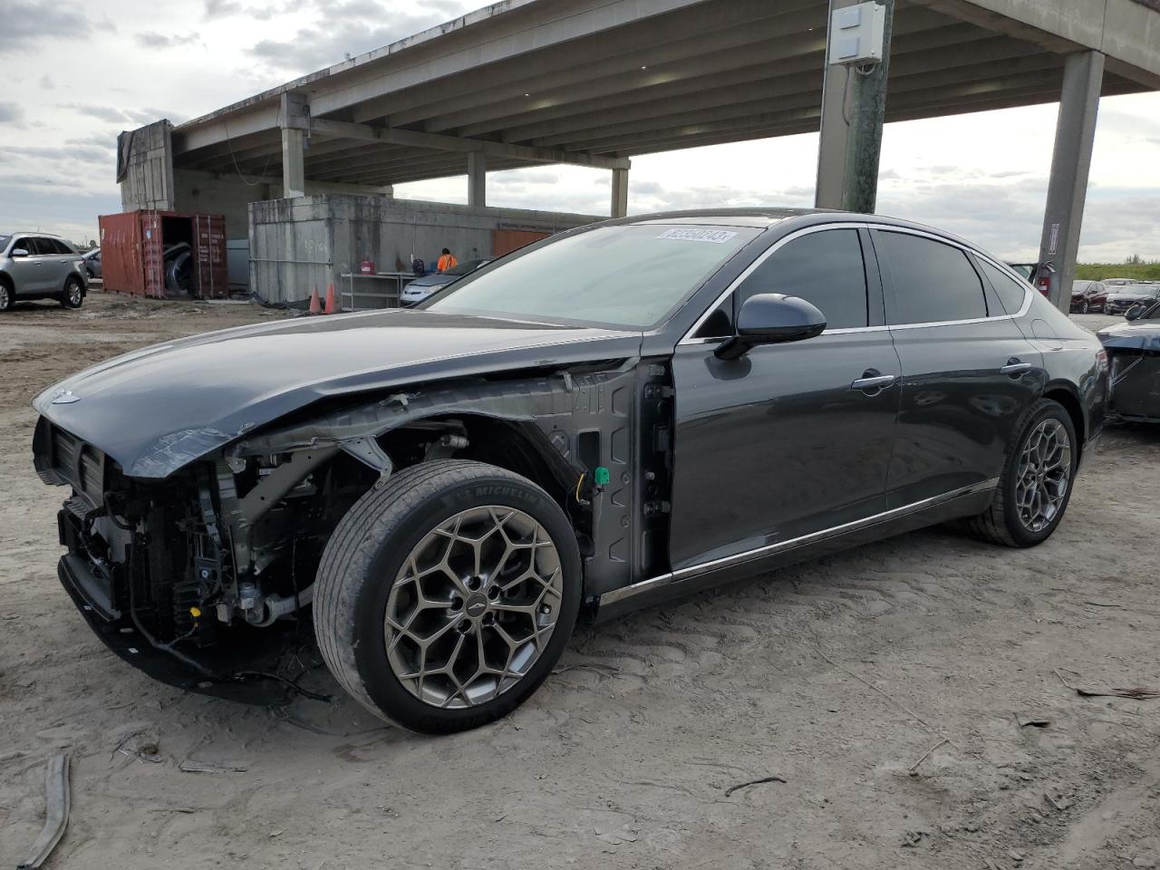 Image 1 of 2021 GENESIS G80 BASE 2021 with VIN KMTGB4SC8MU048935