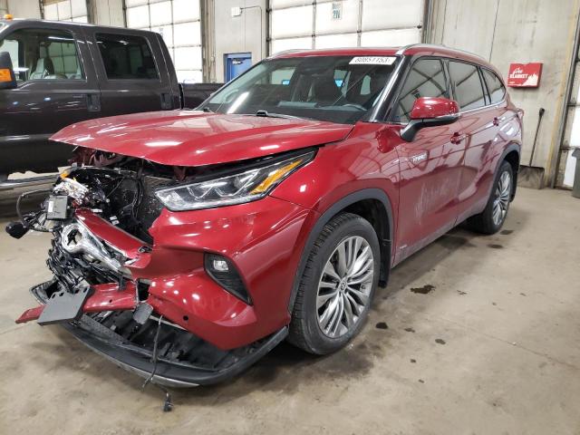 Image 1 of 2021 TOYOTA HIGHLANDER HYBRID PLATINUM 2021 with VIN 5TDEBRCH9MS035032