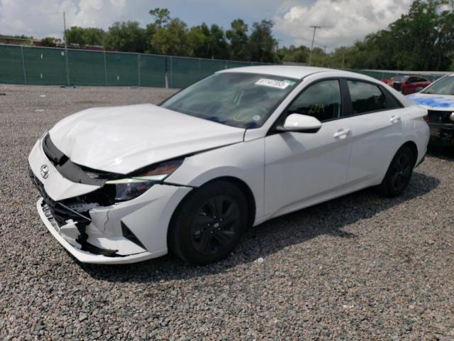 Image 1 of 2022 HYUNDAI ELANTRA BLUE 2022 with VIN KMHLM4AJXNU023815