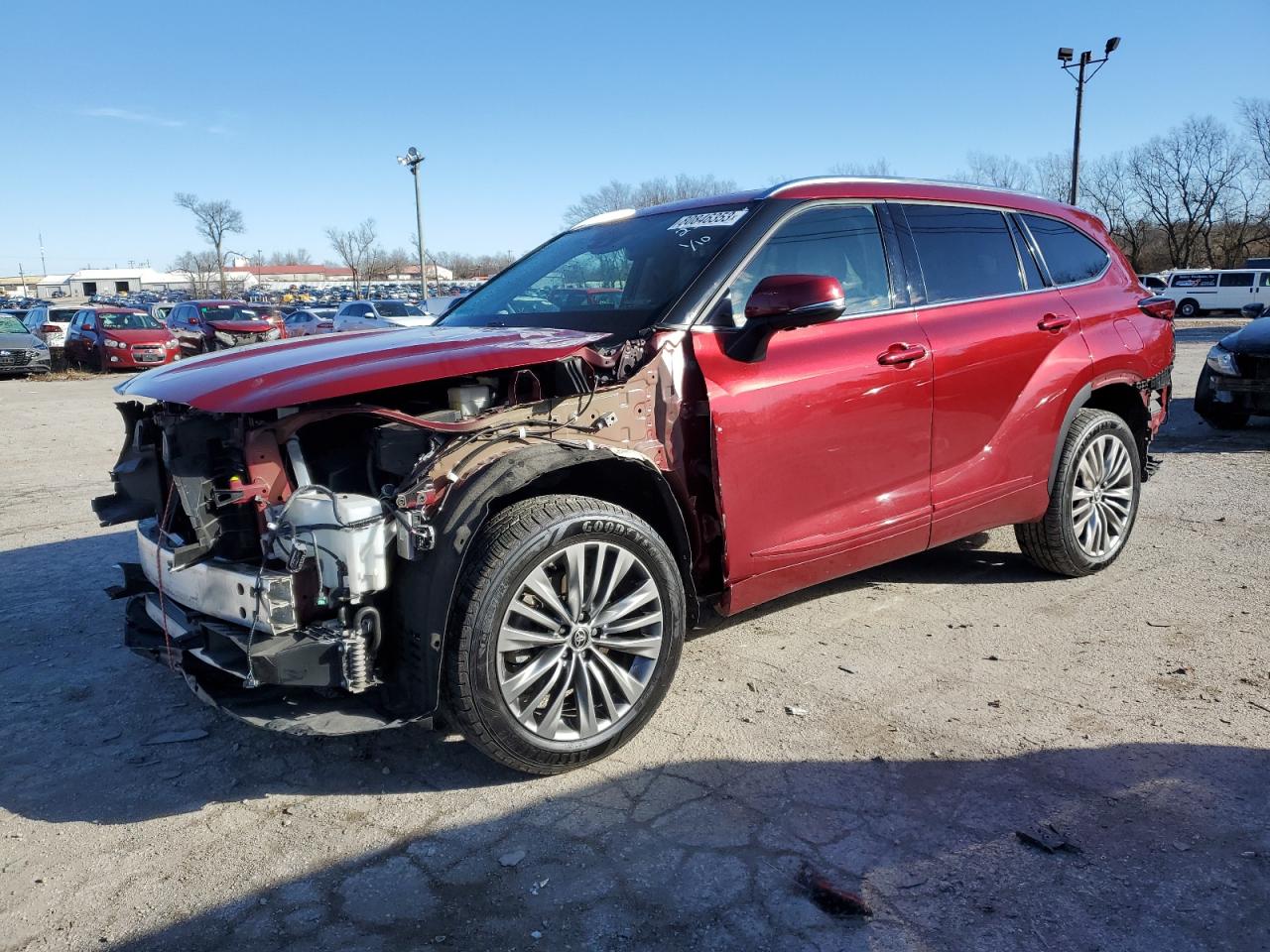 Image 1 of 2020 TOYOTA HIGHLANDER PLATINUM 2020 with VIN 5TDFZRBH6LS032301