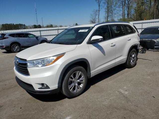 Image 1 of 2014 TOYOTA HIGHLANDER XLE 2014 with VIN 5TDKKRFH1ES007399