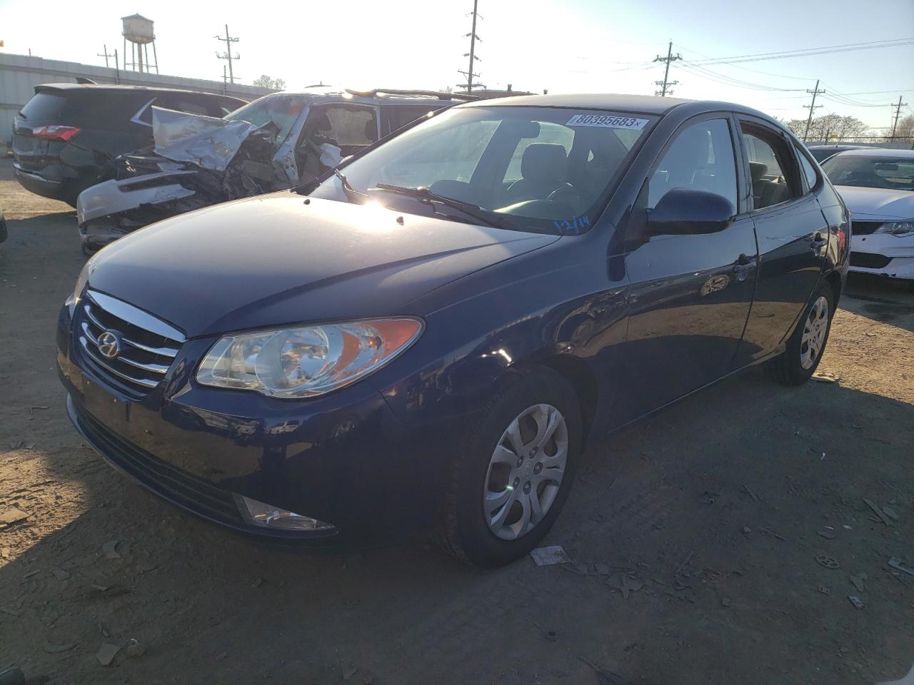 Image 1 of 2010 HYUNDAI ELANTRA BLUE 2010 with VIN KMHDU4AD7AU141118