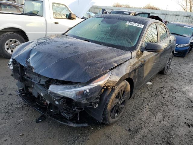 Image 1 of 2021 HYUNDAI ELANTRA BLUE 2021 with VIN KMHLM4AJ0MU011431