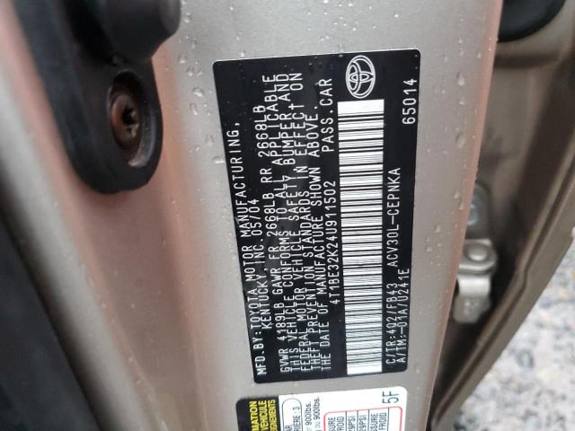 Obraz 1 z 2004 TOYOTA CAMRY LE 2004 z VIN 4T1BE32K24U911502