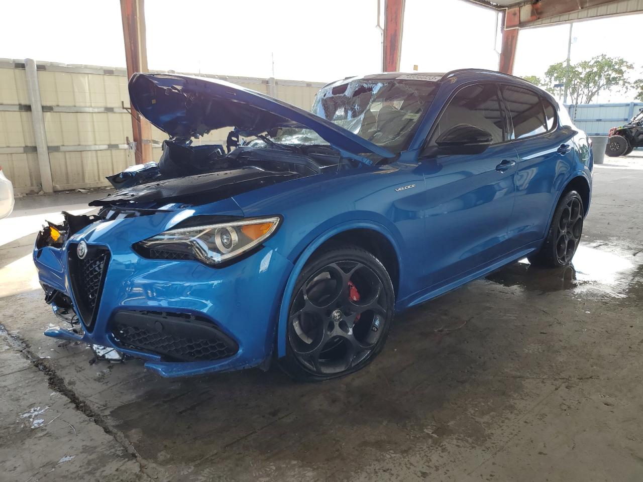 Image 1 of 2022 ALFA ROMEO STELVIO TI 2022 with VIN ZASPAKBN9N7D29771