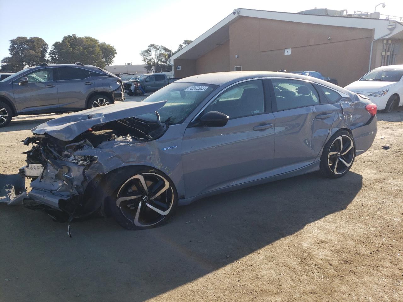 Image 1 of 2022 HONDA ACCORD HYBRID SPORT 2022 with VIN 1HGCV3F21NA032760