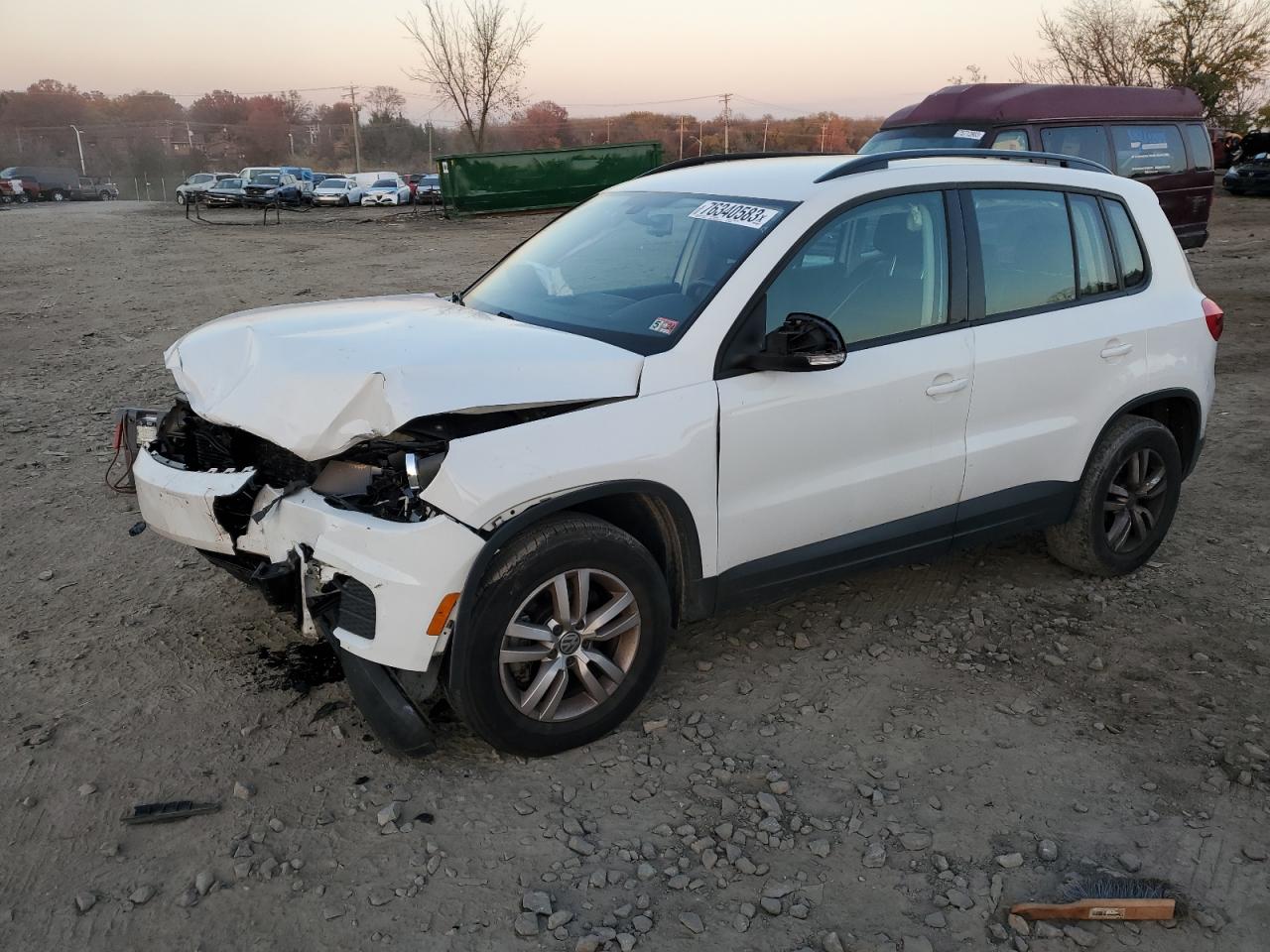 Image 1 of 2017 VOLKSWAGEN TIGUAN S 2017 with VIN WVGBV7AX6HK013345