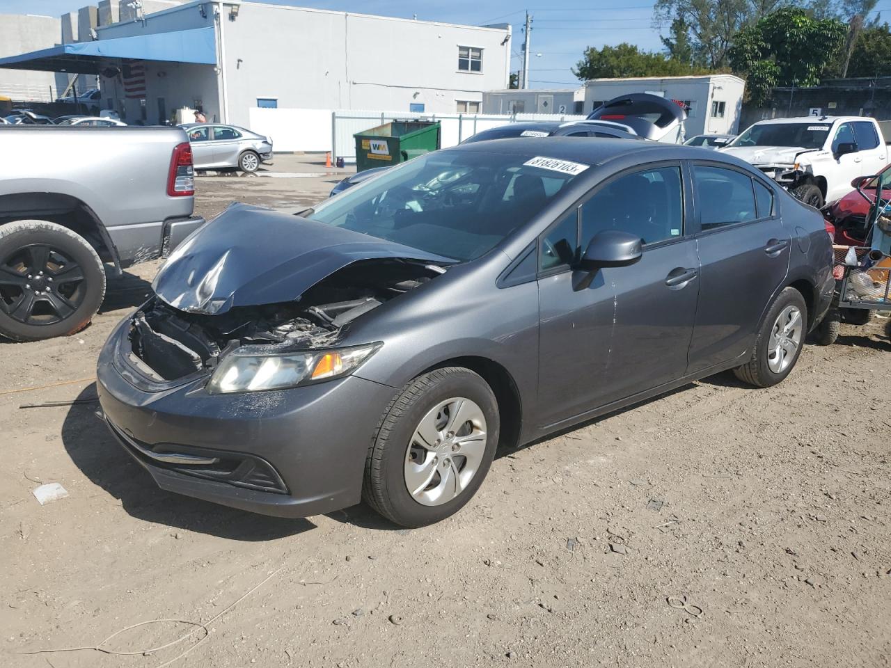 Image 1 of 2013 HONDA CIVIC LX 2013 with VIN 19XFB2F58DE082866