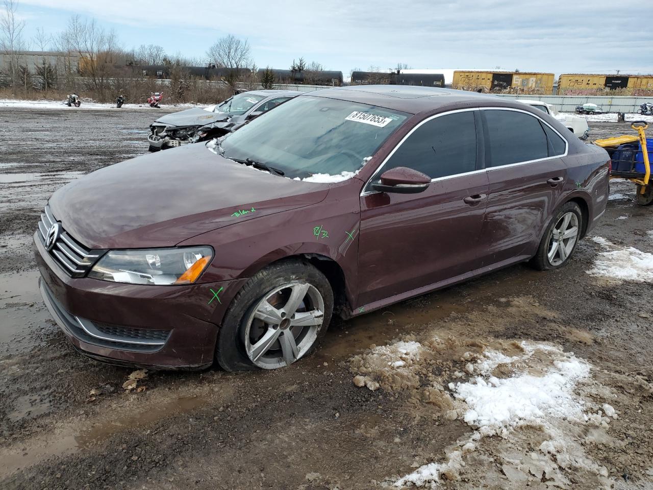 Image 1 of 2012 VOLKSWAGEN PASSAT SE 2012 with VIN 1VWBH7A34CC032856