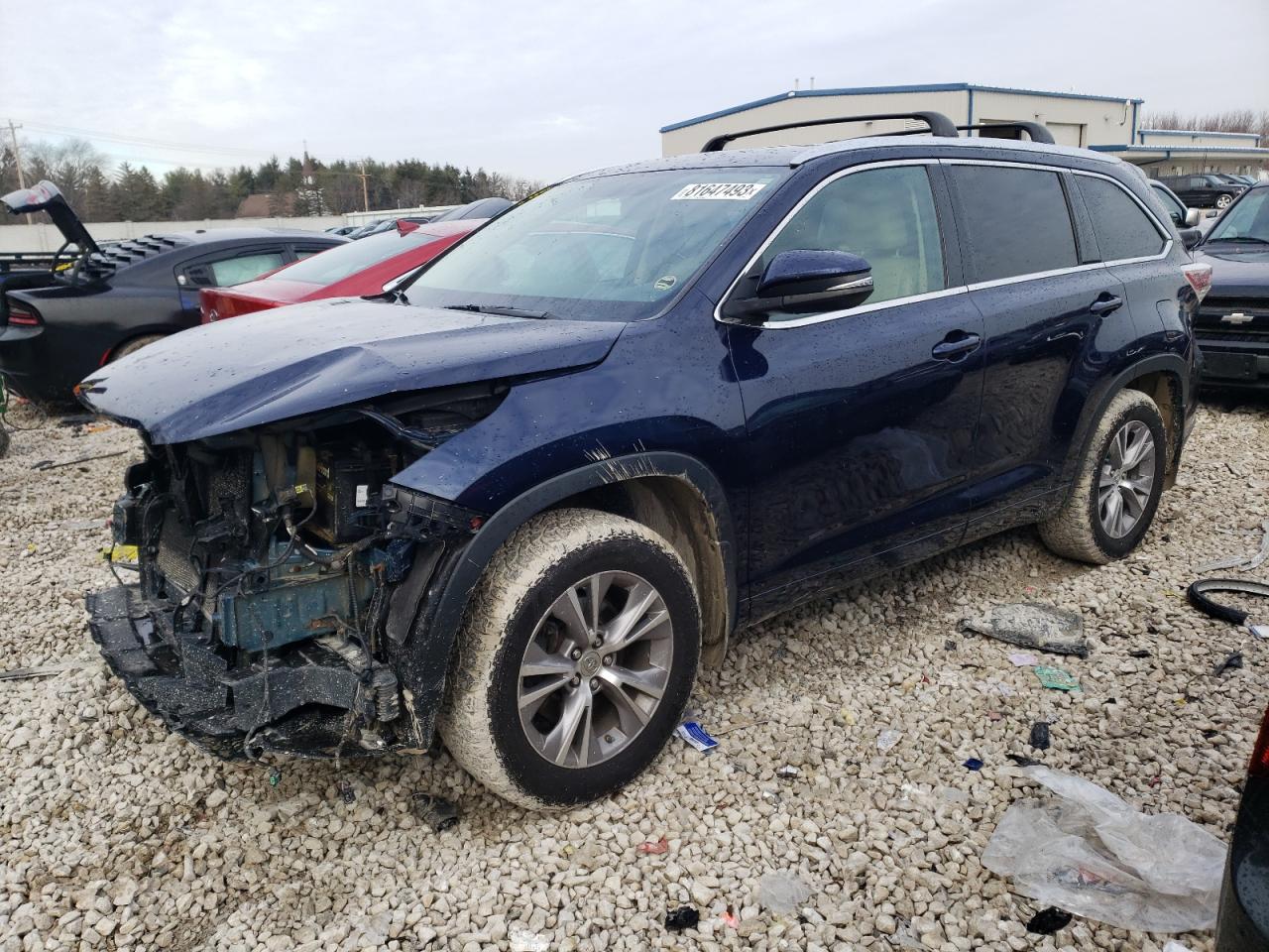 Image 1 of 2014 TOYOTA HIGHLANDER XLE 2014 with VIN 5TDJKRFH8ES065070