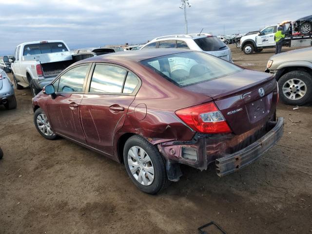 Image 2 of 2012 HONDA CIVIC LX 2012 with VIN 2HGFB2F5XCH531582