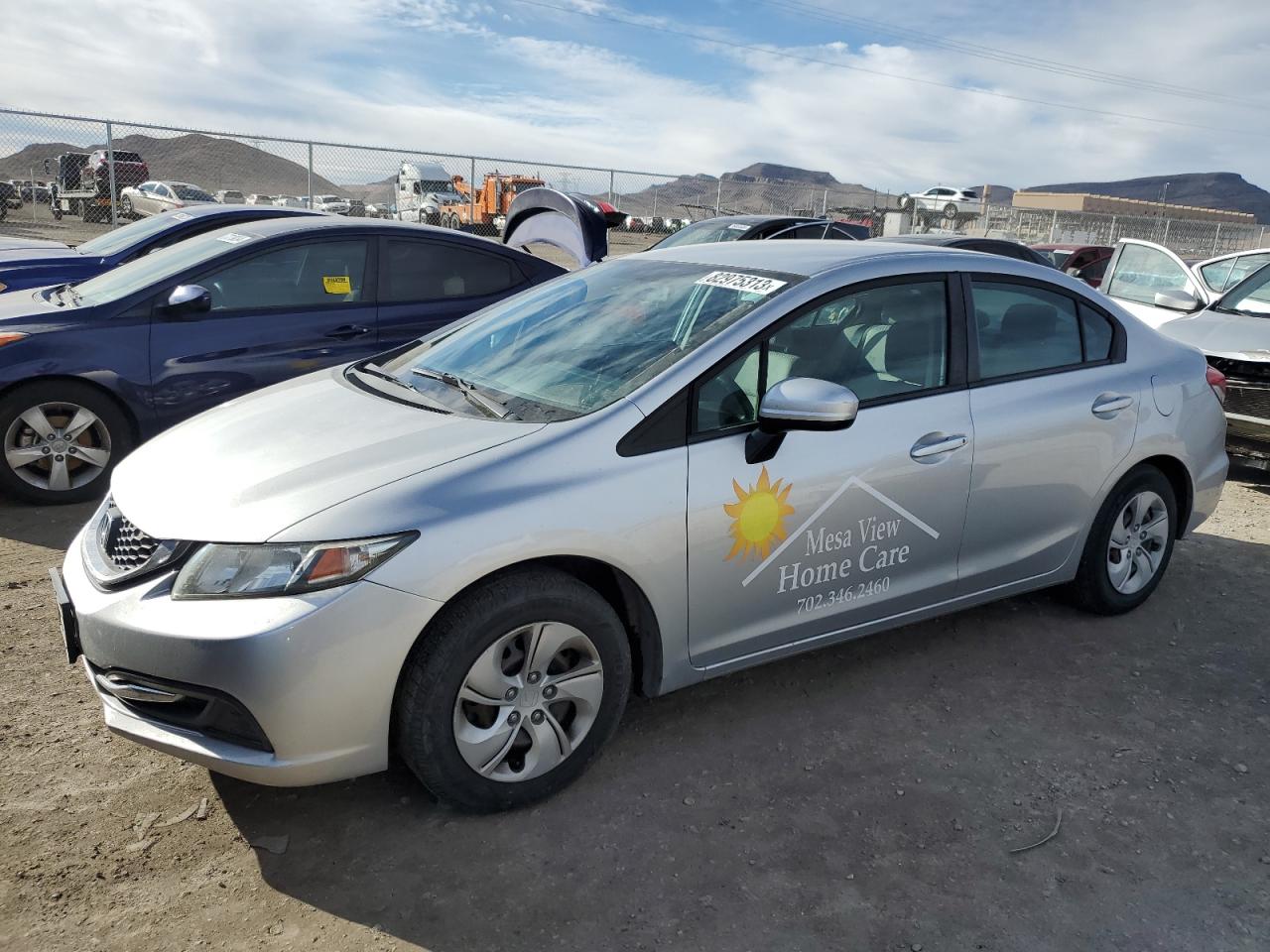 Image 1 of 2014 HONDA CIVIC LX 2014 with VIN 2HGFB2F53EH506235