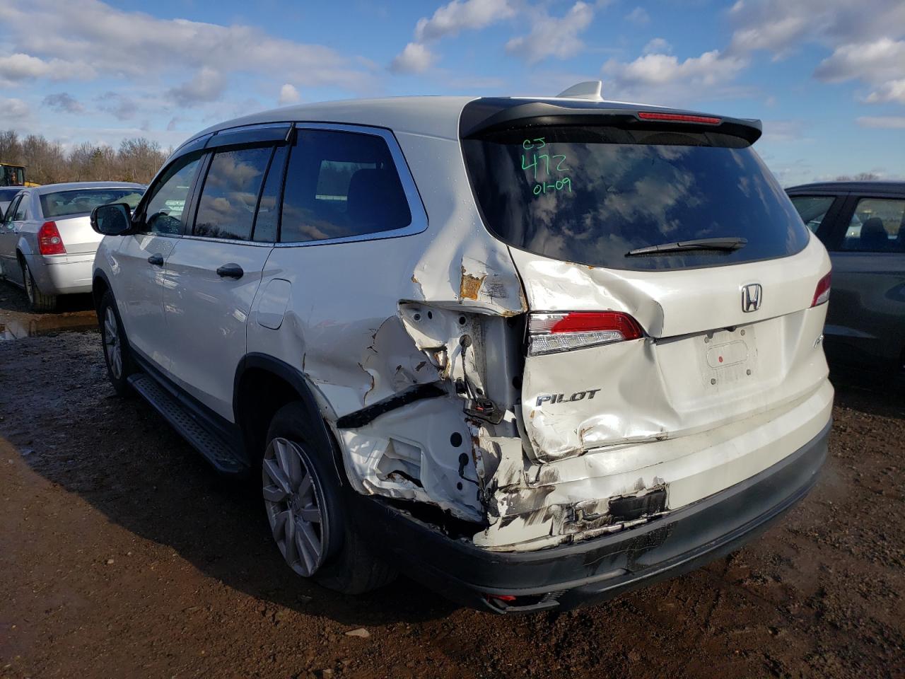 Image 2 of 2019 HONDA PILOT LX 2019 with VIN 5FNYF6H17KB061187