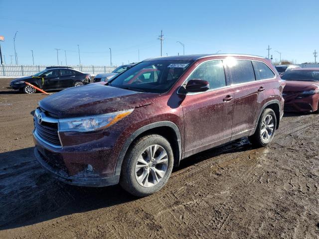 Image 1 of 2015 TOYOTA HIGHLANDER XLE 2015 with VIN 5TDJKRFH7FS132954