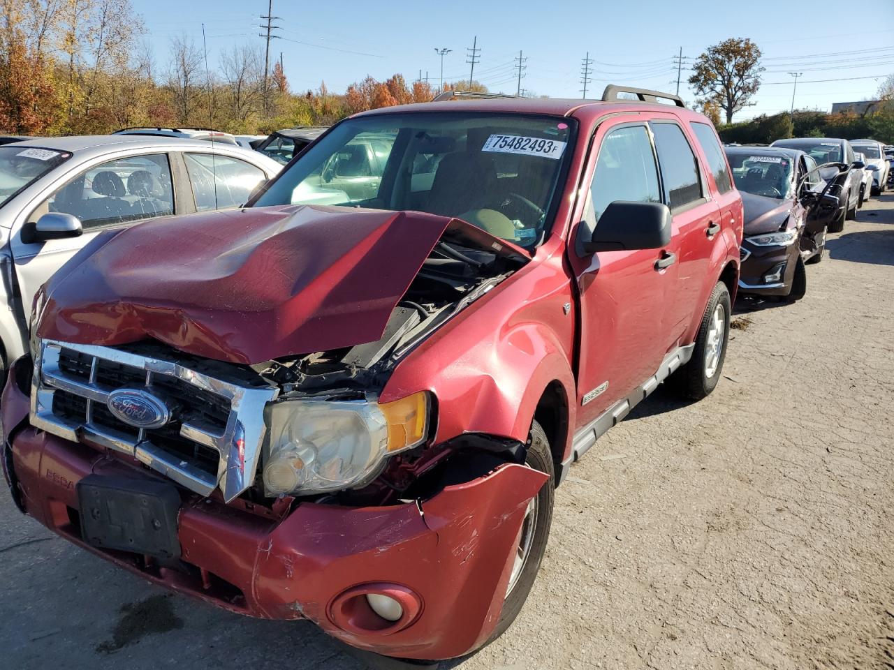 Image 1 of 2008 FORD ESCAPE XLT 2008 with VIN 1FMCU93118KD40411