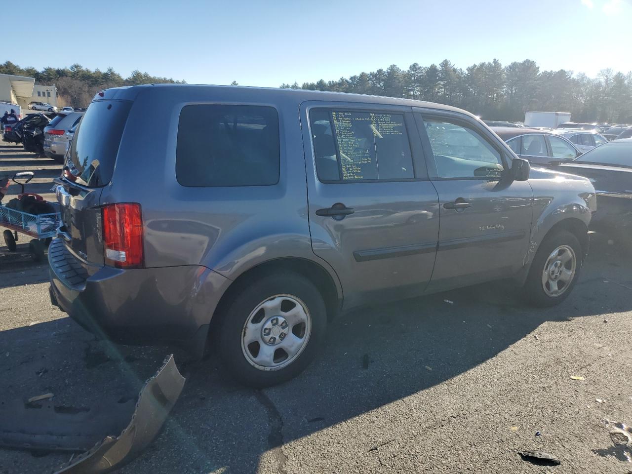 Obraz 3 z 2014 HONDA PILOT LX 2014 z VIN 5FNYF4H21EB004842