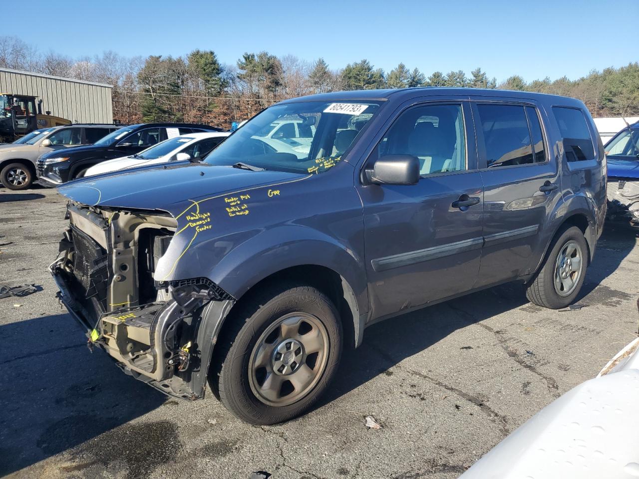 Изображение 1 2014 HONDA PILOT LX 2014 с VIN 5FNYF4H21EB004842