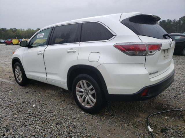 Image 2 of 2016 TOYOTA HIGHLANDER LE 2016 with VIN 5TDZKRFH1GS168059