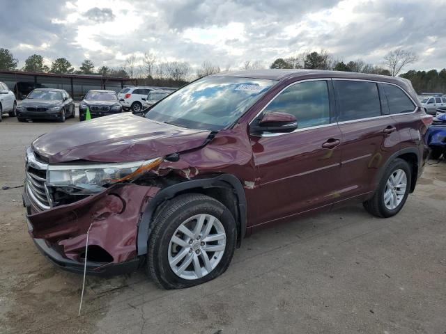 Image 1 of 2015 TOYOTA HIGHLANDER LE 2015 with VIN 5TDZARFH3FS015085