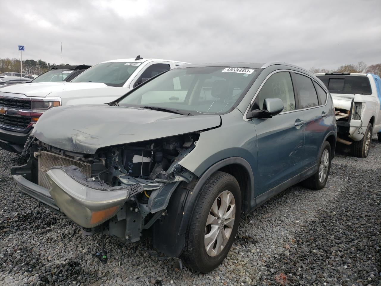 Image 2 of 2012 HONDA CR-V EXL 2012 with VIN JHLRM3H76CC009354