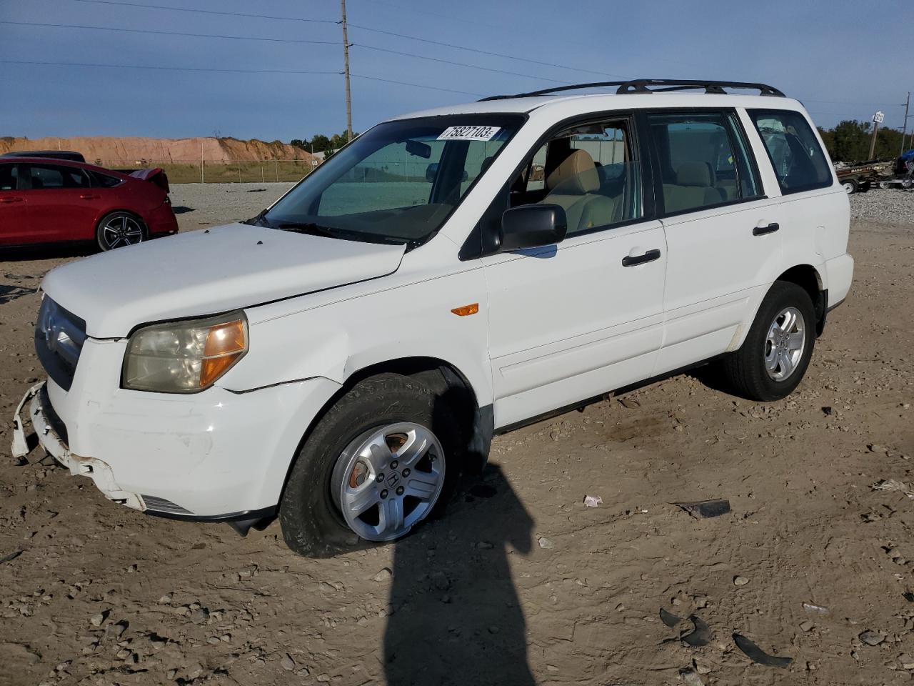 Image 1 of 2007 HONDA PILOT LX 2007 with VIN 5FNYF18127B021495