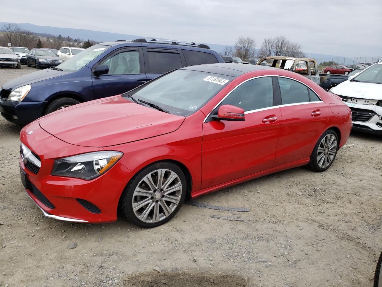 Image 1 of 2017 MERCEDES-BENZ CLA 250 4MATIC 2017 with VIN WDDSJ4GB9HN411955