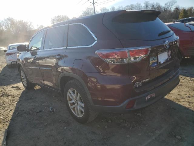 Image 2 of 2016 TOYOTA HIGHLANDER LE 2016 with VIN 5TDZKRFH2GS174341