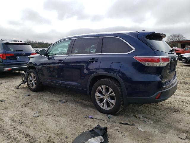 Image 2 of 2015 TOYOTA HIGHLANDER XLE 2015 with VIN 5TDJKRFH4FS156774