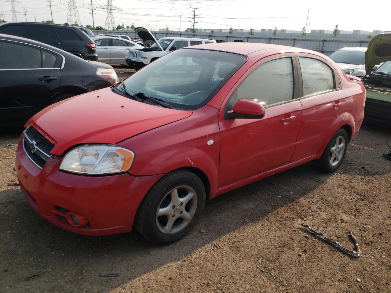 Image 1 of 2007 CHEVROLET AVEO BASE 2007 with VIN KL1TD56657B042504