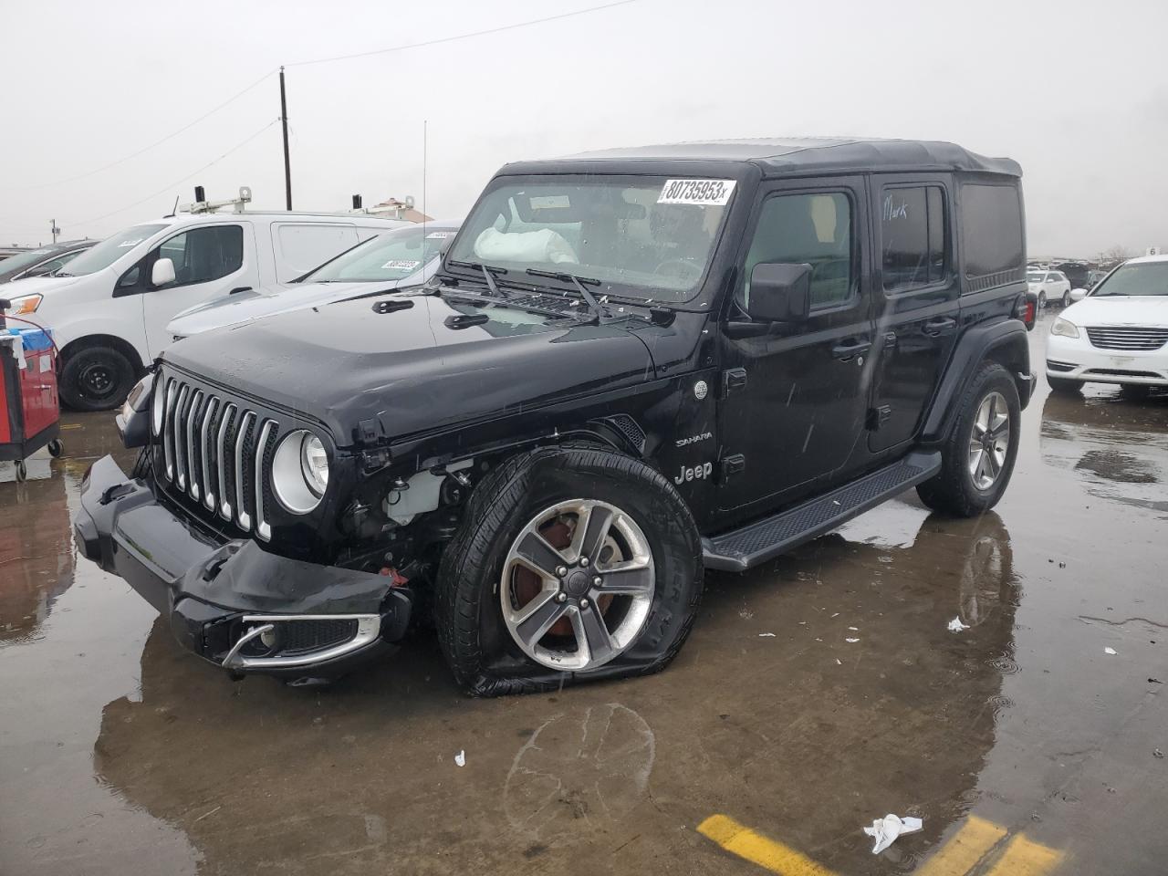 Image 1 of 2020 JEEP WRANGLER UNLIMITED SAHARA 2020 with VIN 1C4HJXEN6LW159586