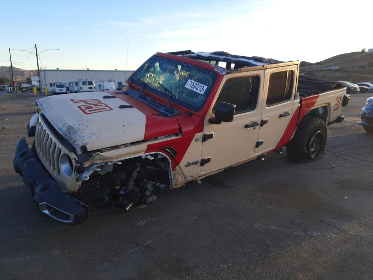 Image 1 of 2020 JEEP GLADIATOR OVERLAND 2020 with VIN 1C6HJTFG8LL133489