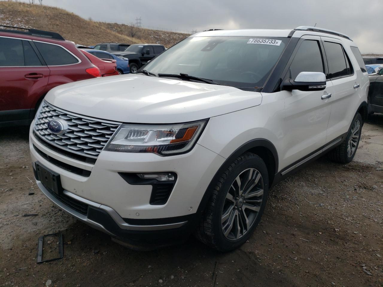 Image 1 of 2018 FORD EXPLORER PLATINUM 2018 with VIN 1FM5K8HT6JGB89299