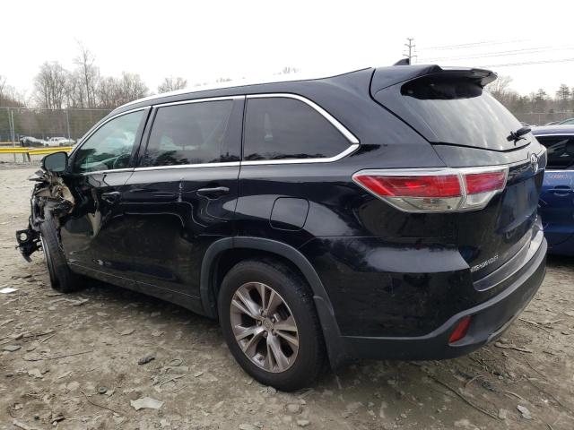 Image 2 of 2015 TOYOTA HIGHLANDER XLE 2015 with VIN 5TDJKRFH0FS213164