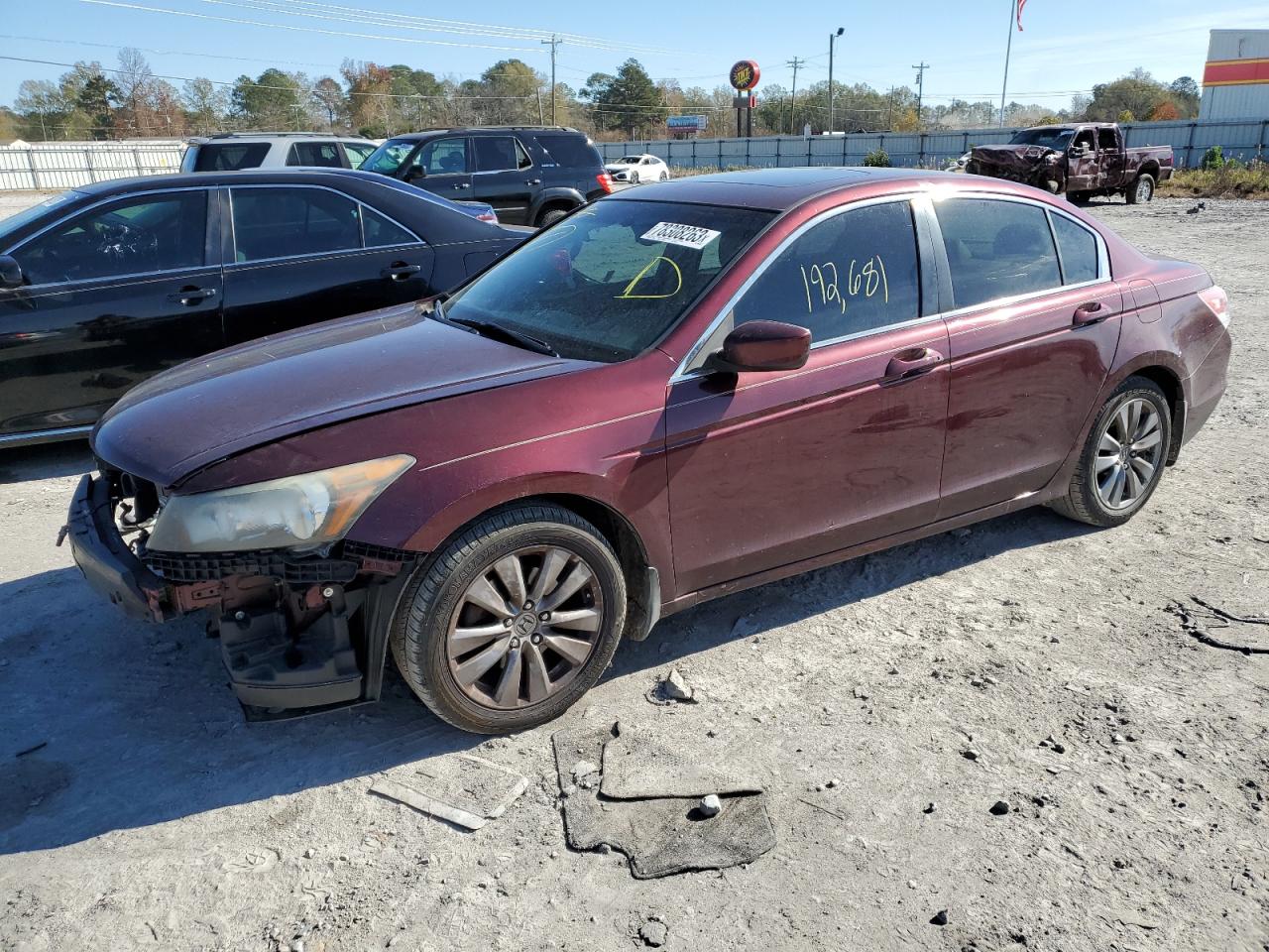 Image 1 of 2012 HONDA ACCORD EXL 2012 with VIN 1HGCP2F86CA107961