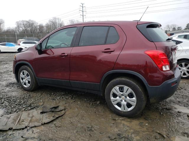 Image 2 of 2016 CHEVROLET TRAX LS 2016 with VIN 3GNCJKSBXGL265033