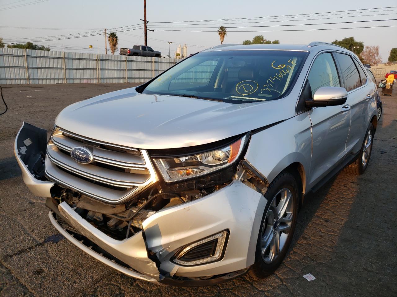Image 2 of 2015 FORD EDGE TITANIUM 2015 with VIN 2FMTK4K94FBB56796