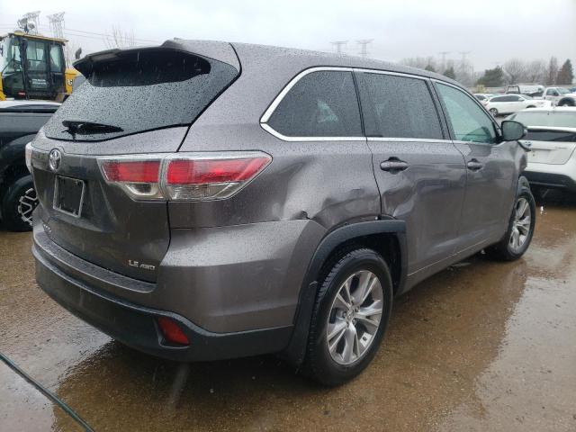 Image 3 of 2014 TOYOTA HIGHLANDER LE 2014 with VIN 5TDBKRFH0ES065455