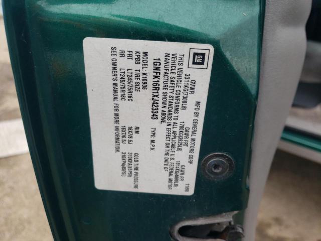Image 3 of 1999 CHEVROLET SUBURBAN K1500 1999 with VIN 1GNFK16R1XJ423343
