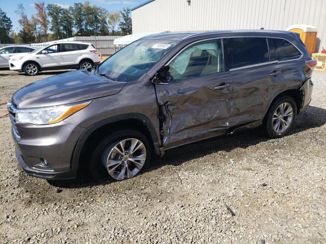 Image 1 of 2015 TOYOTA HIGHLANDER XLE 2015 with VIN 5TDKKRFH7FS069682