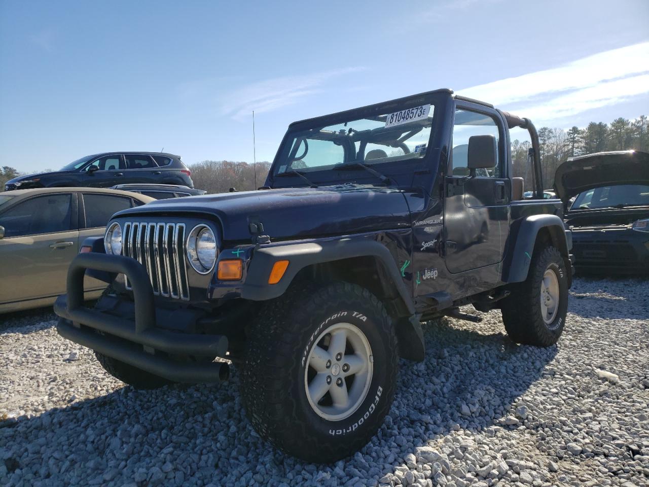 Image 1 of 1999 JEEP WRANGLER / TJ SPORT 1999 with VIN 1J4FY19S6XP458747